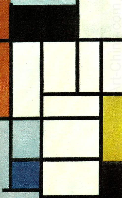 Piet Mondrian komposition i rott, gult och blatt china oil painting image